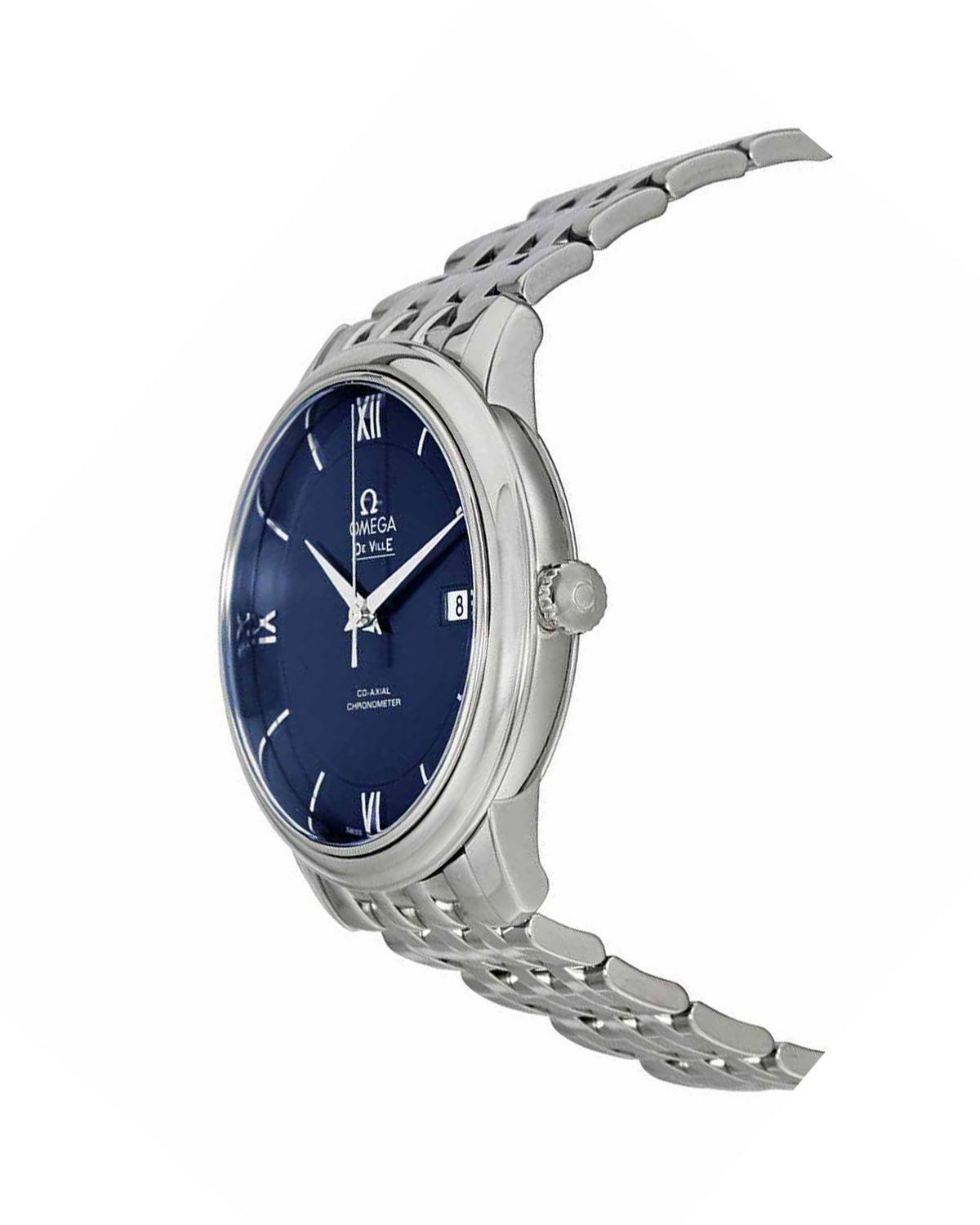 Omega De Ville Prestige Co-Axial Chronometer 424.10.40.20.03.001 - side profile view