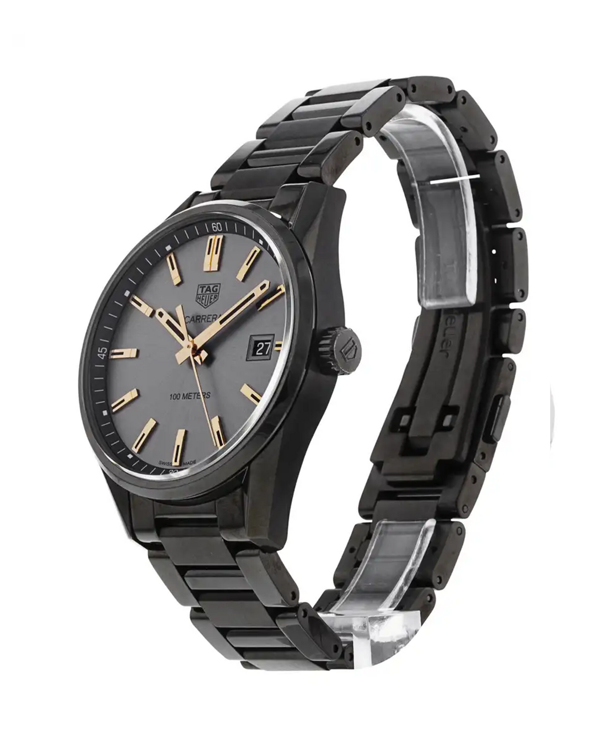 TAG Heuer Carrera Special Edition WAR1113.BA0602 watch, black PVD-coated stainless steel case - detail view