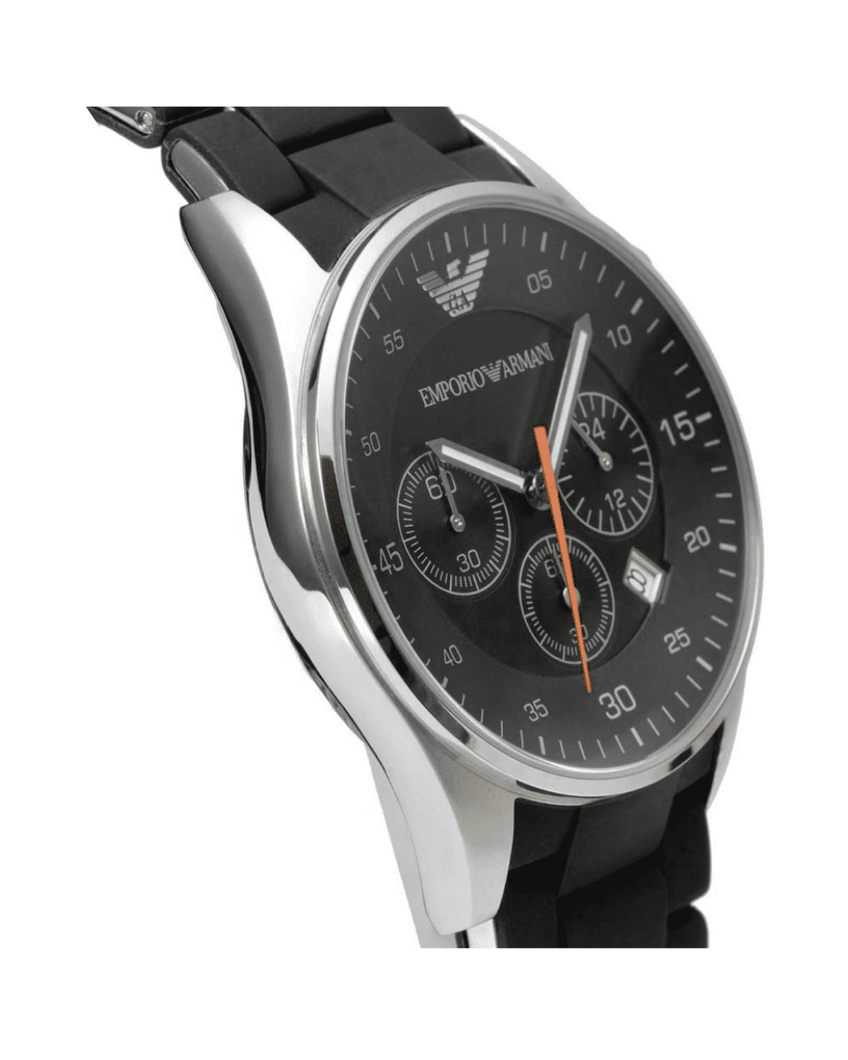 Emporio Armani AR5858 chronograph watch dial close-up