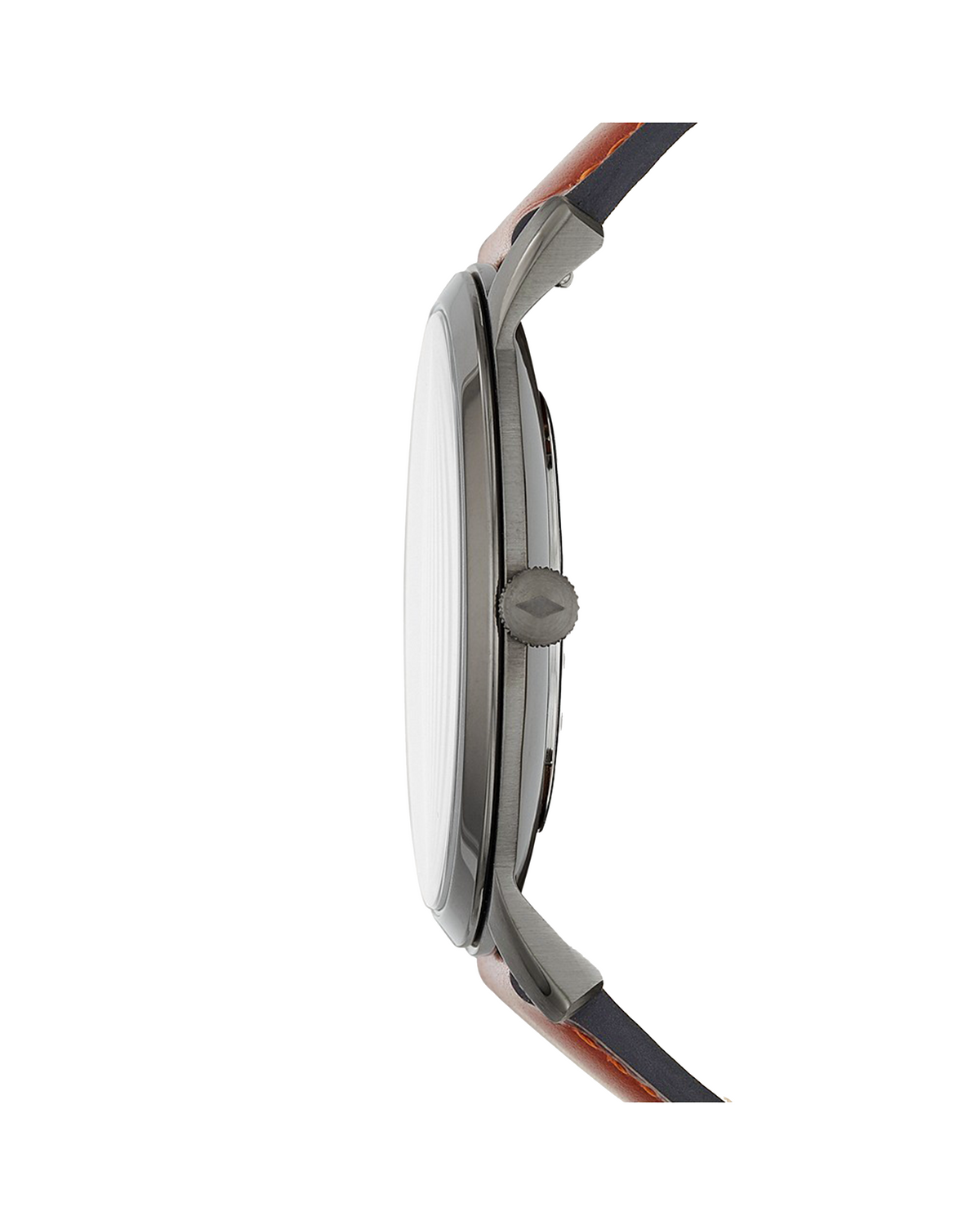 Fossil Minimalist Carbon Three-Hand FS5479 (44mm, Gunmetal, Brown Leather)