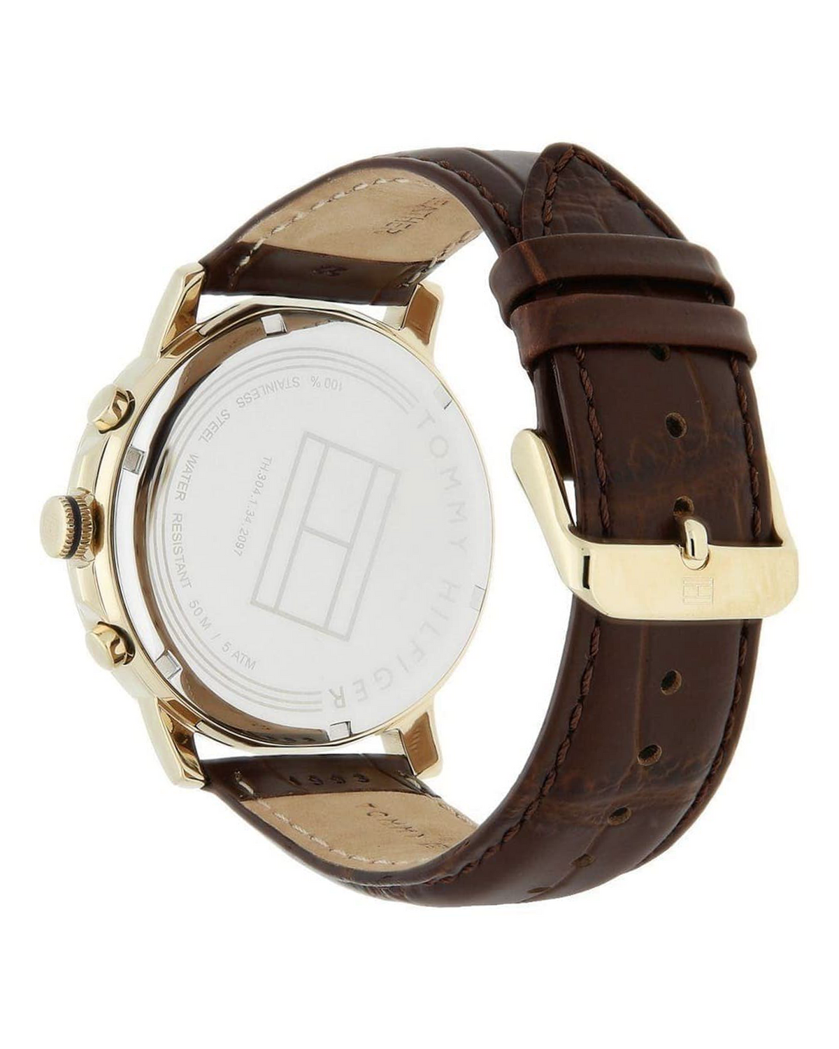 Tommy Hilfiger Keagan 1791291 Stainless Steel Gold Dial Calfskin Leather watch - photo 2