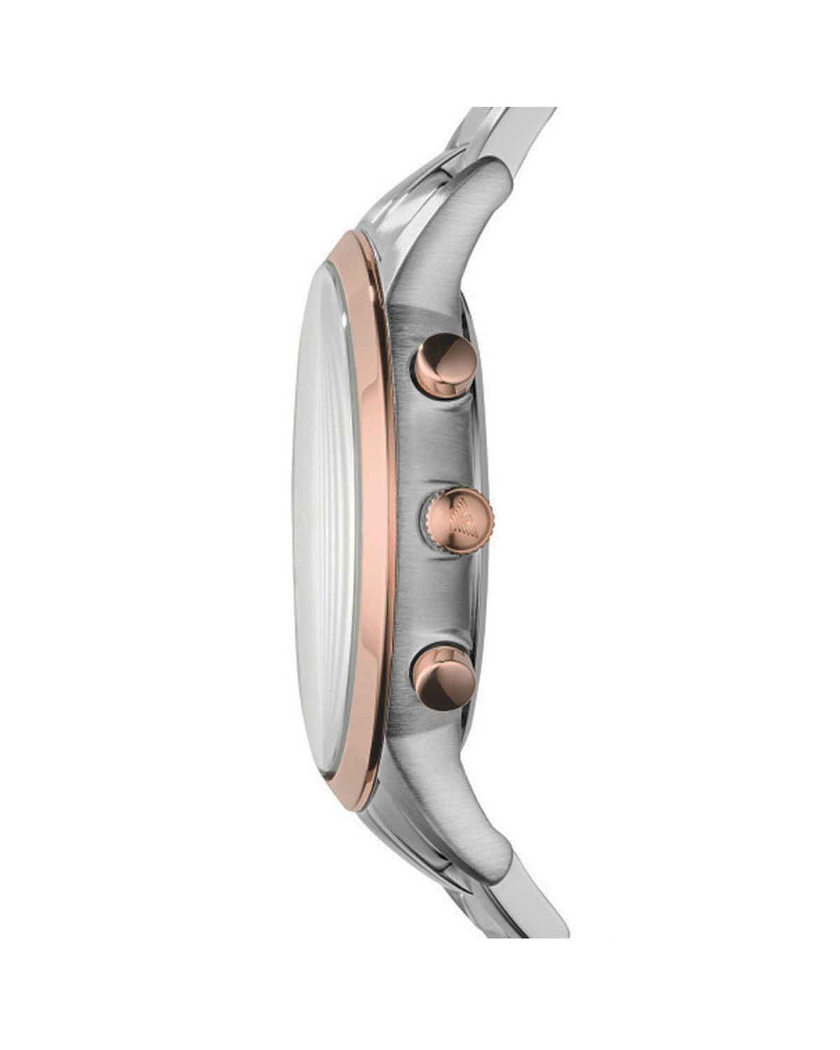 Emporio Armani AR11077 men's chronograph watch, silver-tone 43mm stainless steel case and bracelet