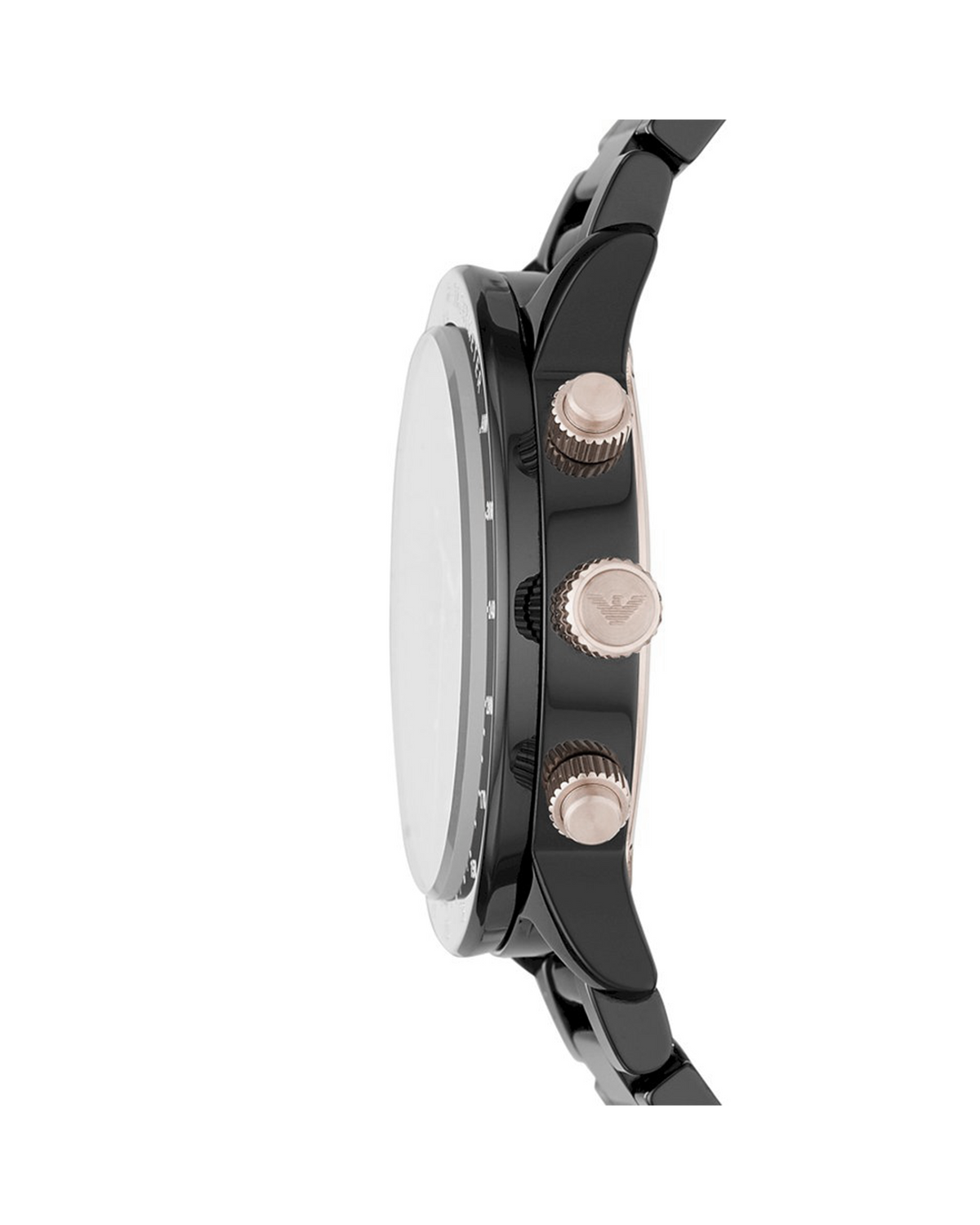 AR70002 - Emporio Armani men's Mario round blackwatches