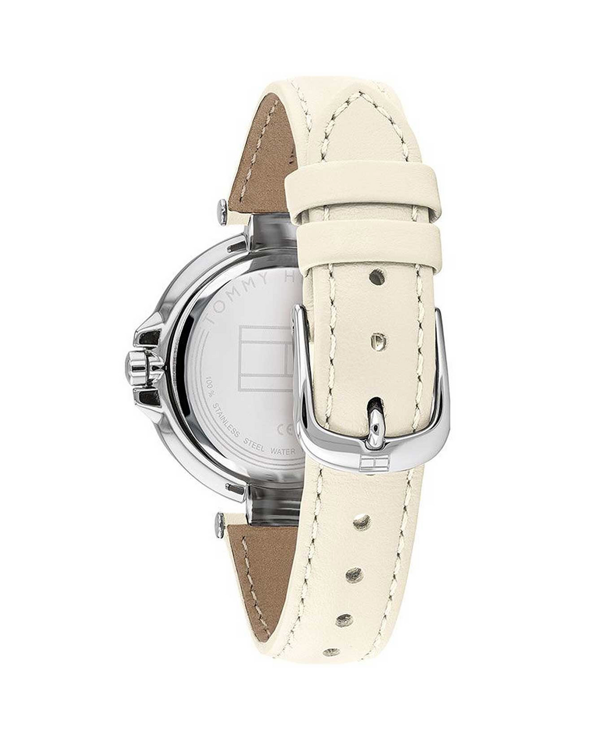 Tommy Hilfiger Angela 1782123 silver stainless steel beige leather watch