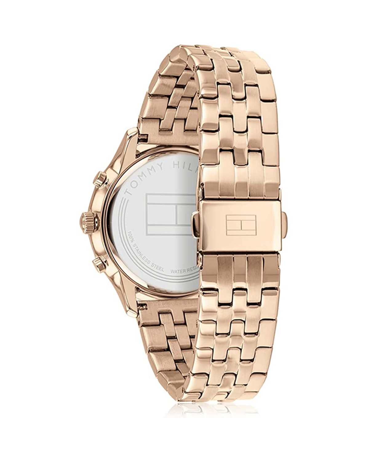 Tommy Hilfiger Ari 1781978 women's watch, white dial, gold-plated case - side view