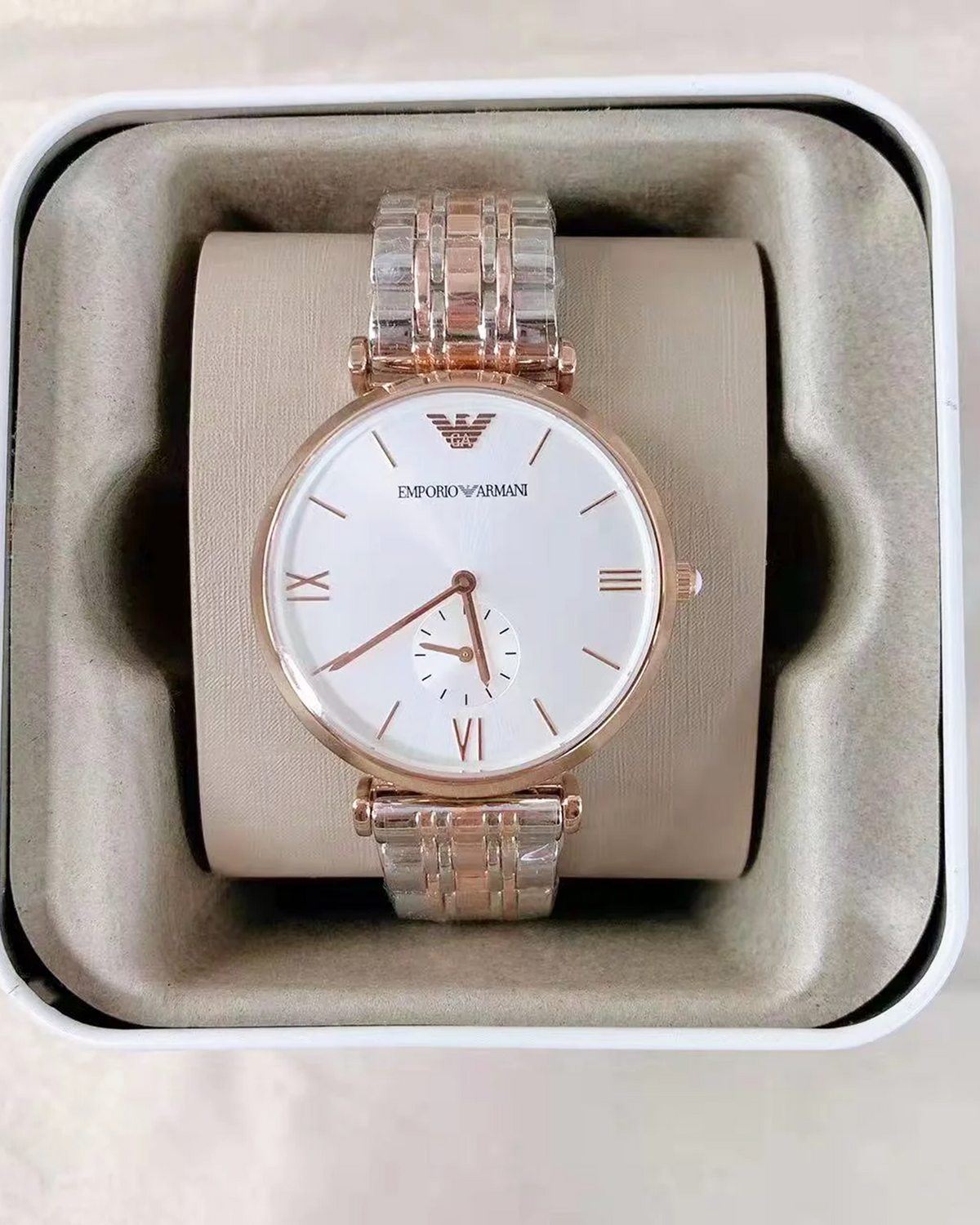 AR1677 - Emporio Armani Giani Silver Two-Tone Mens watch