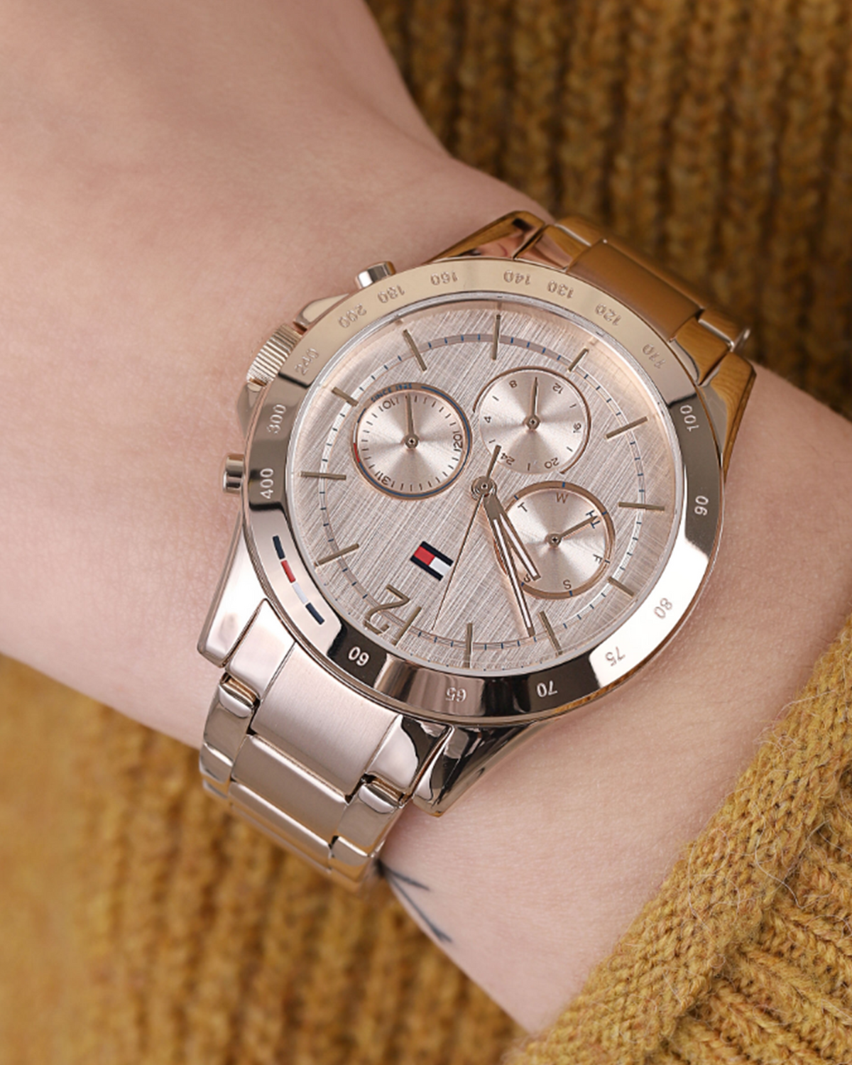 Tommy Hilfiger Haven 1782197 stainless steel watch with gold dial