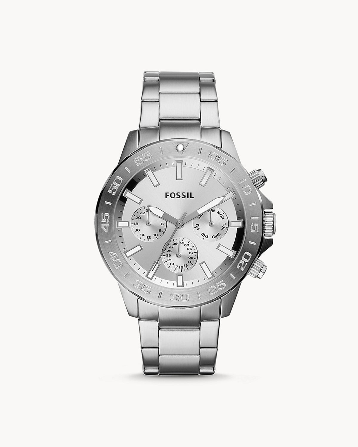 Fossil Bannon BQ2490 (45mm, Silver-Tone)