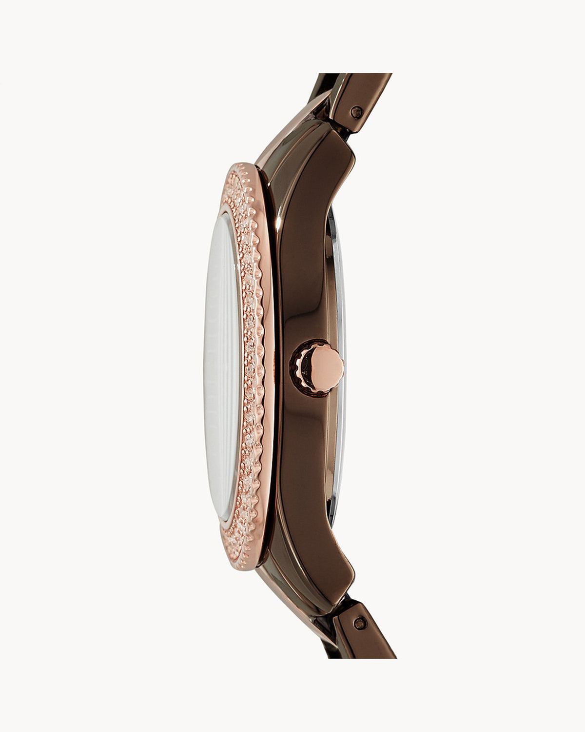 Fossil Stella ES4079 (38mm, Brown and Rose Gold-Tone)