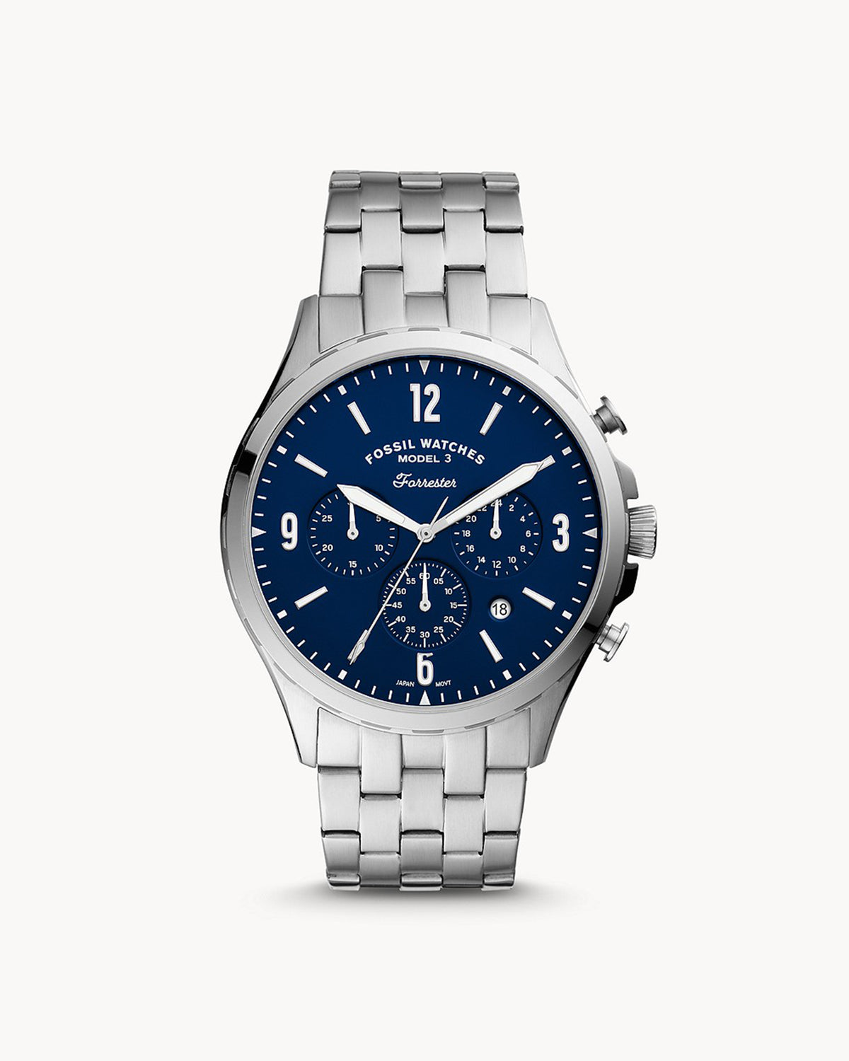 Fossil Forrester FS5605 (46mm, Silver-Tone)
