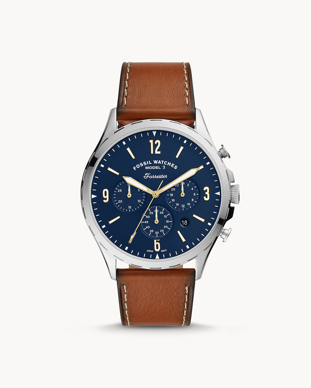 Fossil Forrester FS5607 (46mm, Silver-Tone)