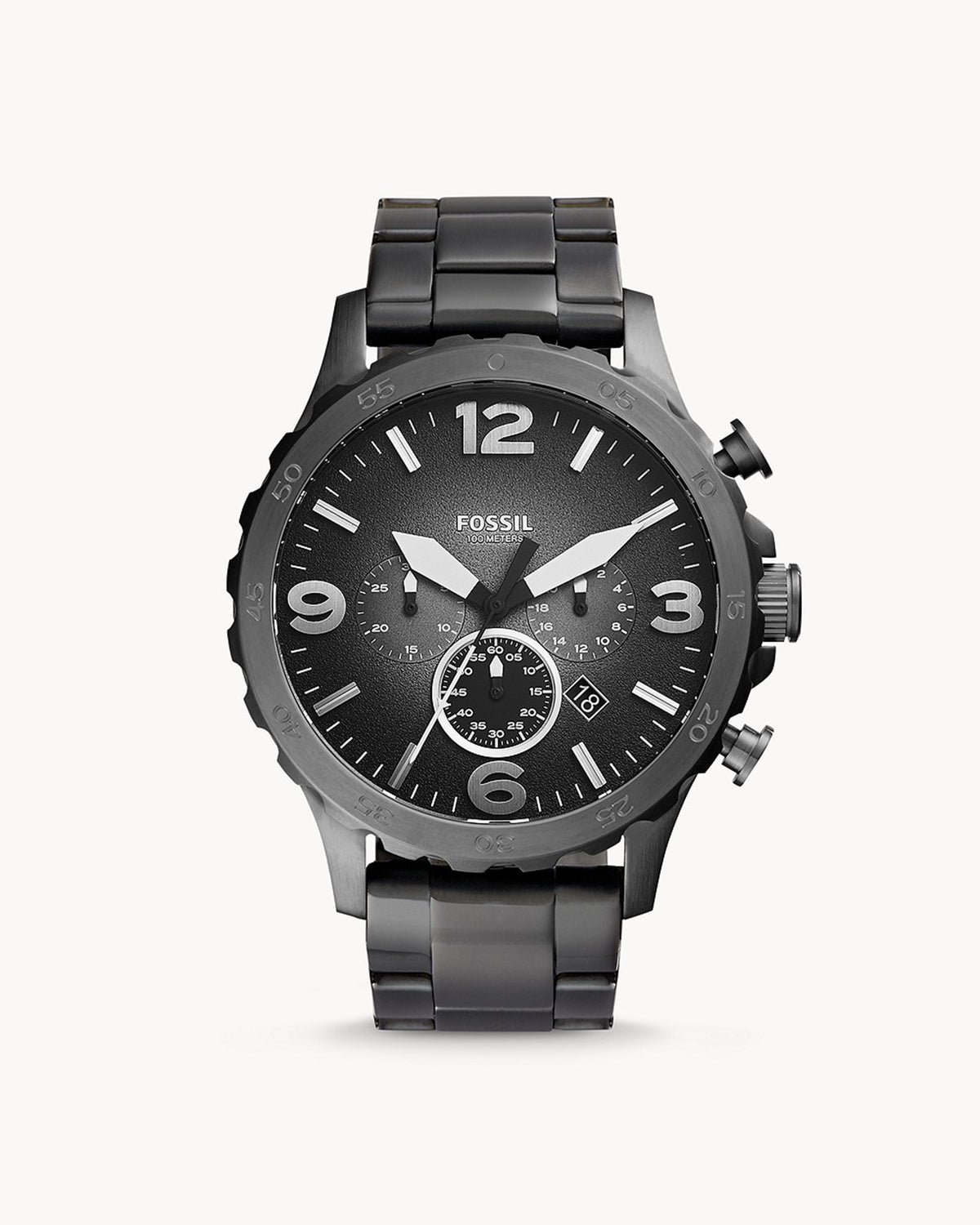 Fossil Nate Chronograph JR1437 (50mm, Gunmetal)