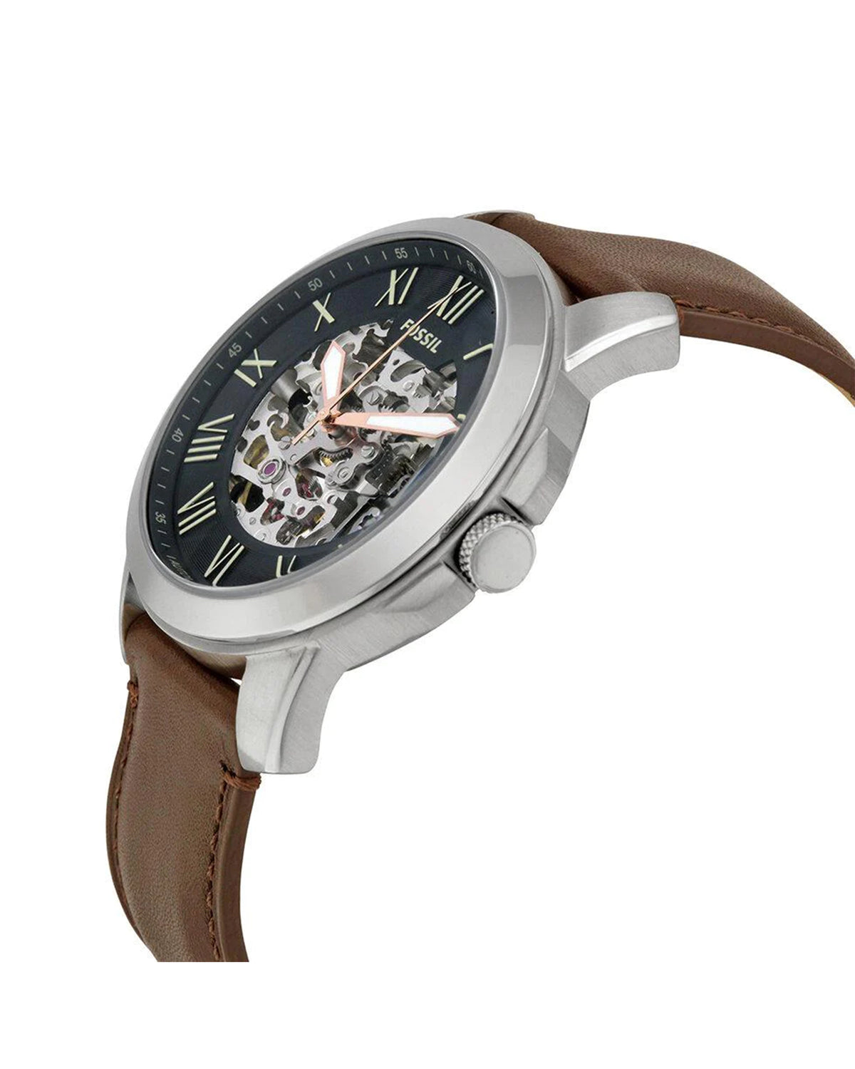 Fossil Grant Automatic ME3100 (45mm, Silver-Tone)