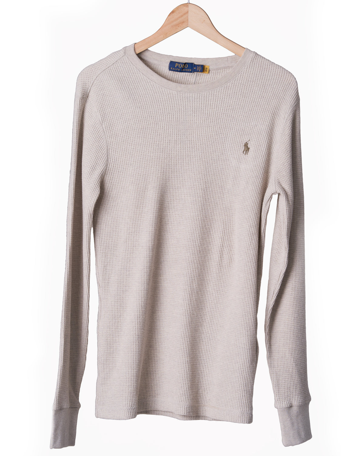 Ralph Lauren Cashmere Waffle Knit Sweater in dune tan