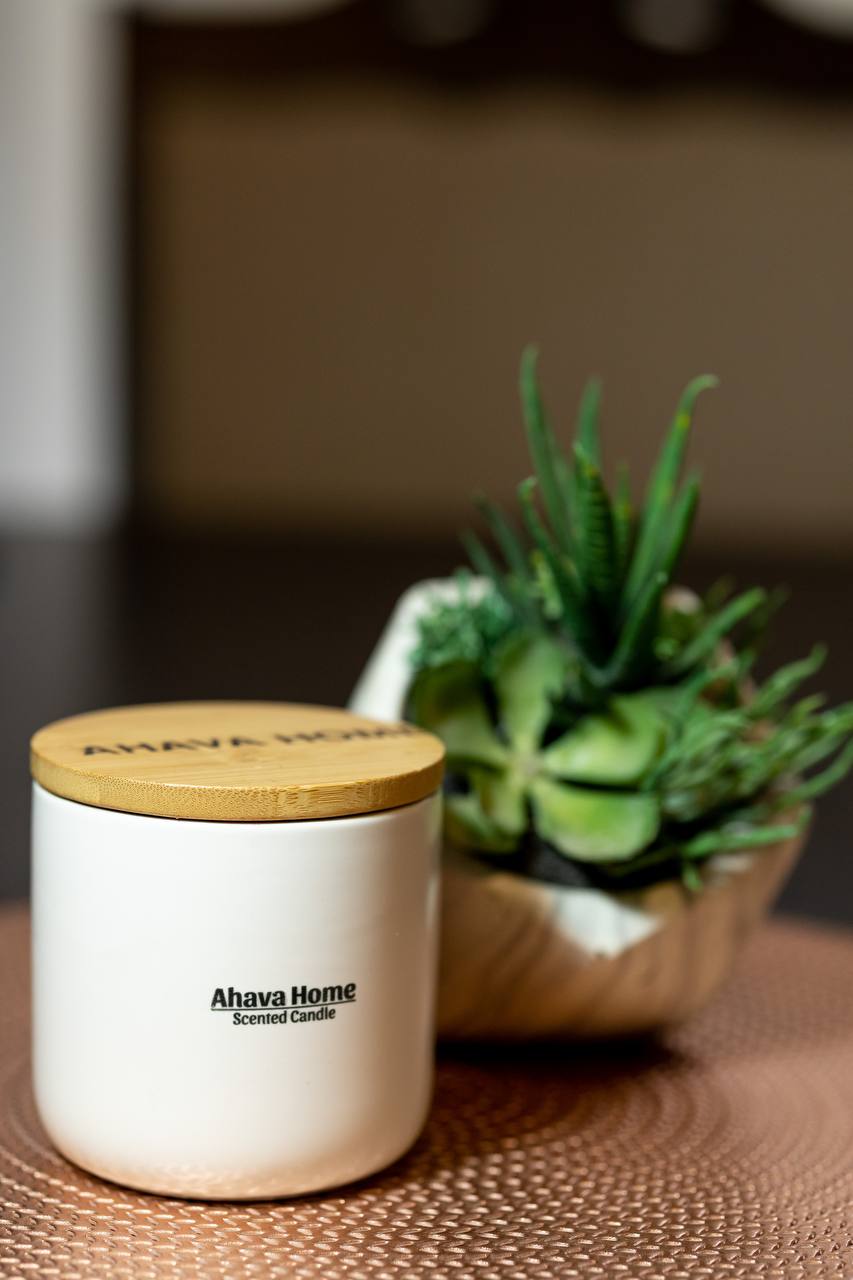 Ahava Home Ceramic Jar Candle in Amber 88