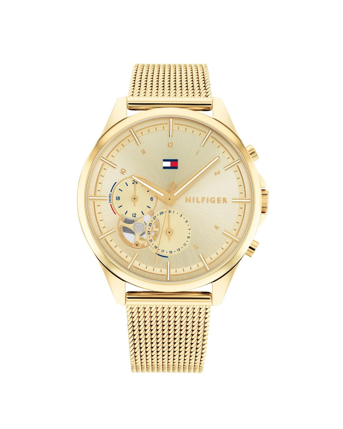 Tommy Hilfiger Quinn 1782417 women's gold-tone mesh bracelet watch