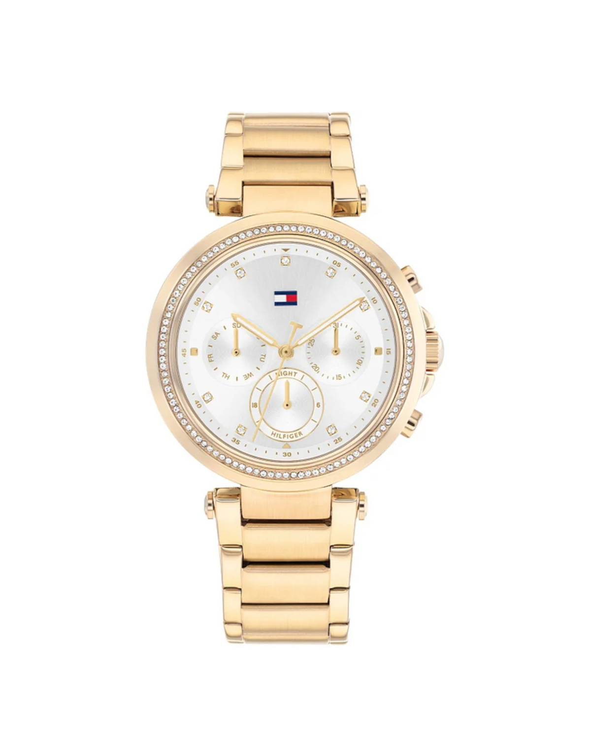 Tommy Hilfiger 1782703 women's watch with gold-tone case and silver dial