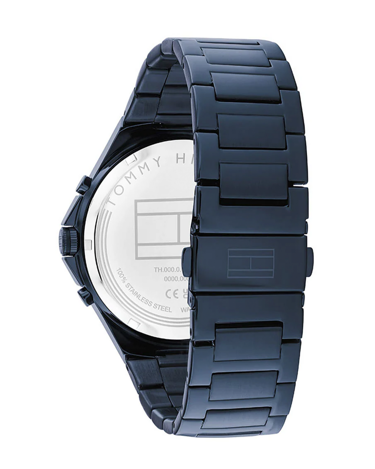 Tommy Hilfiger Justin Chronograph 1792058 blue steel bracelet watch detail
