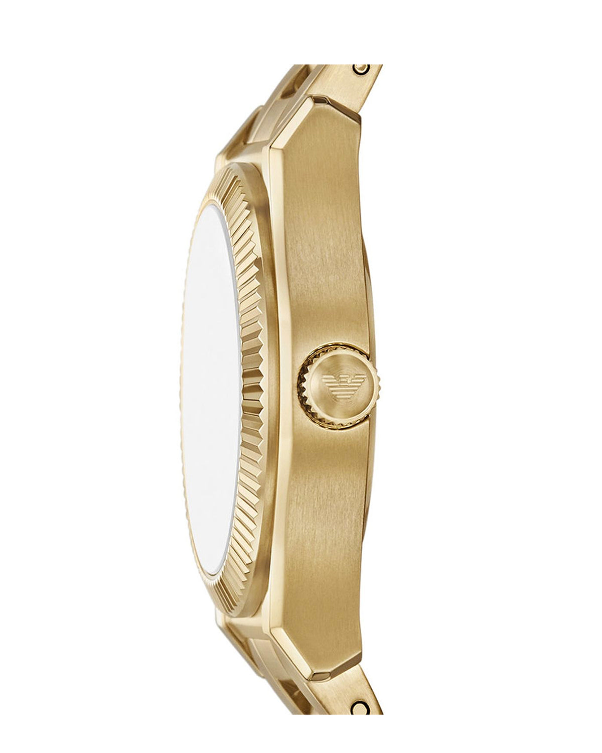 Emporio Armani AR11657 Federica watch, gold-tone stainless steel bracelet detail