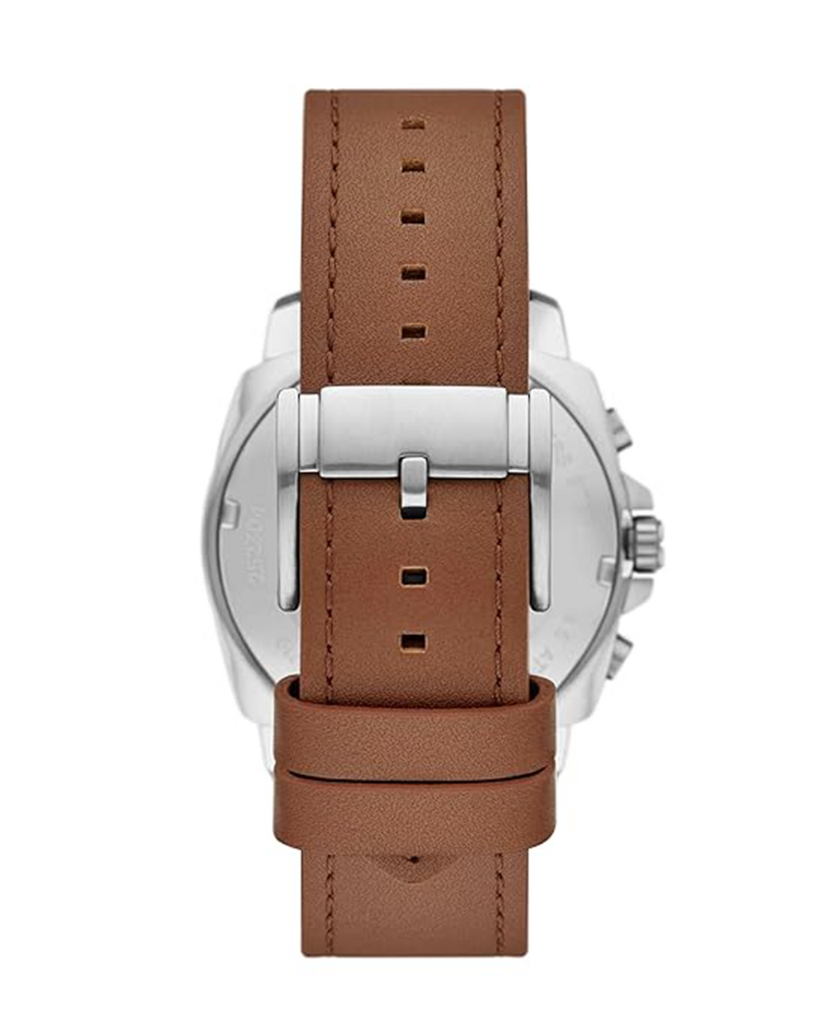 Fossil Privateer Chronograph BQ2821 (45mm, Silver-Tone, Brown Leather)