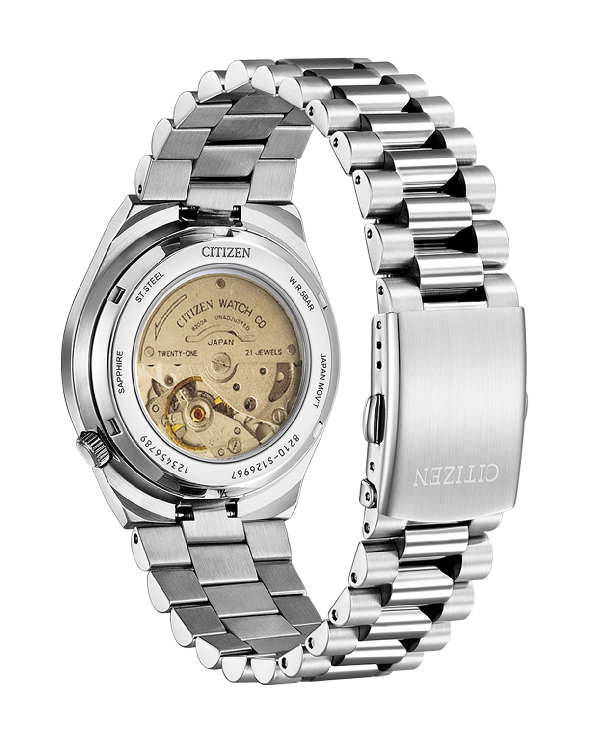 Citizen Tsuyosa NJ0158-89L watch, side view