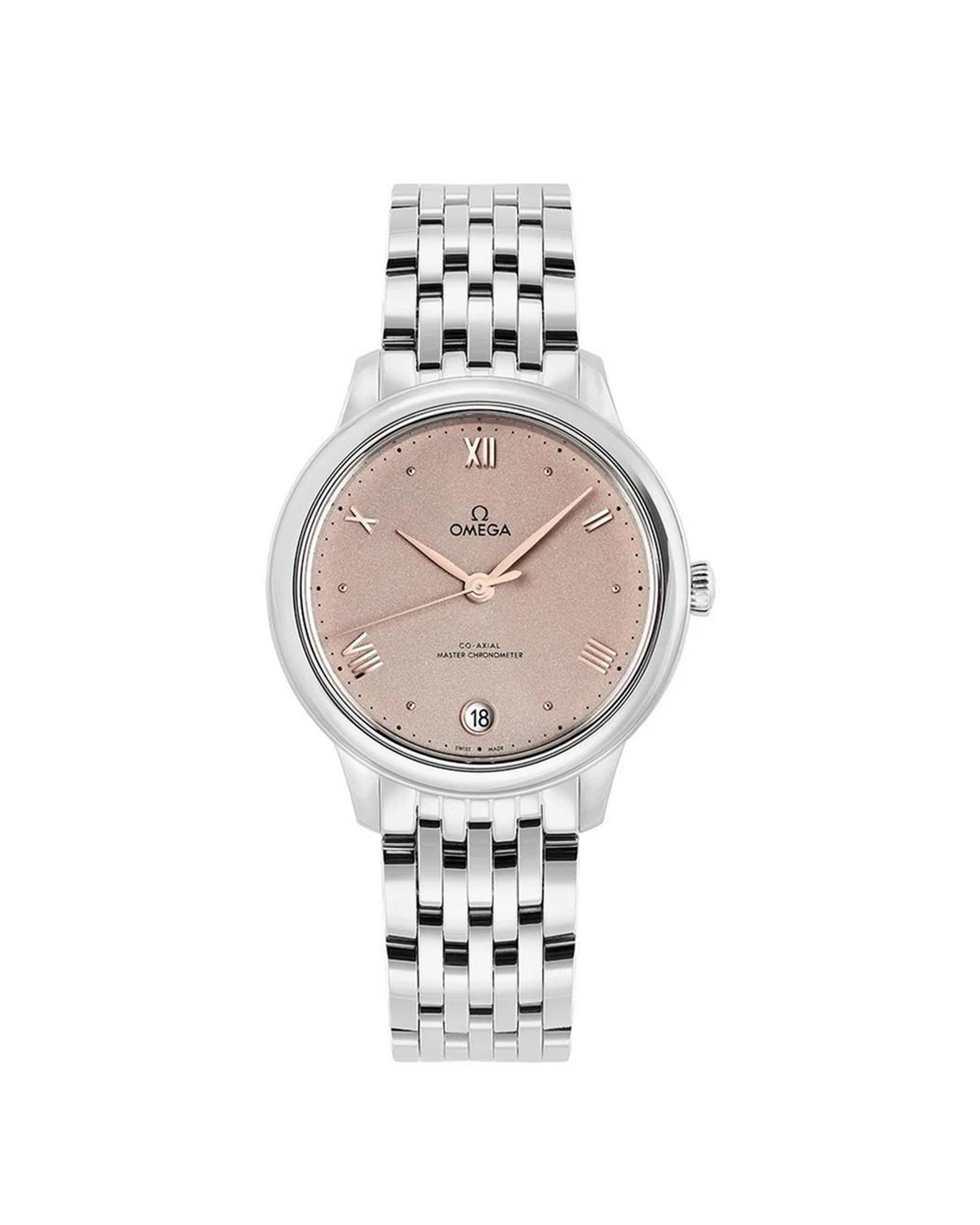 Omega De Ville Prestige 434.10.34.20.02.002 stainless steel watch with grey dial