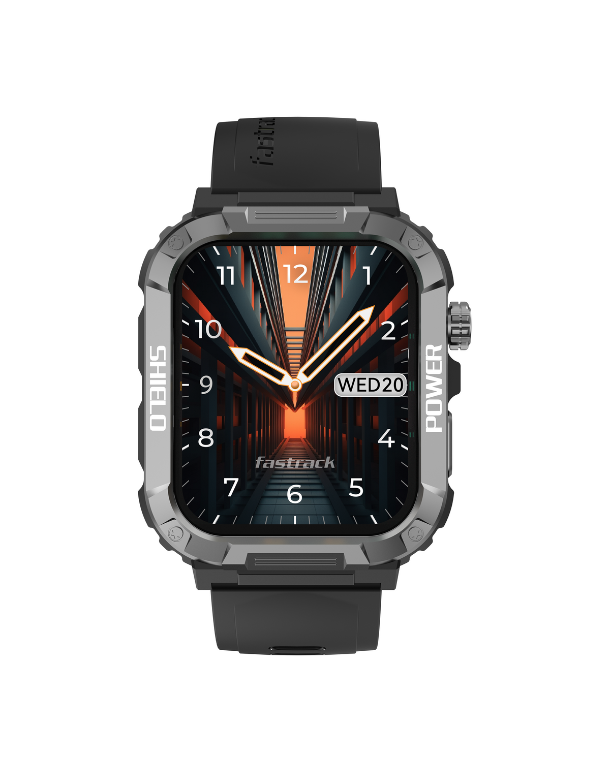 East Apex S06 black smartwatch – front view showing 1.91 inch TFT display