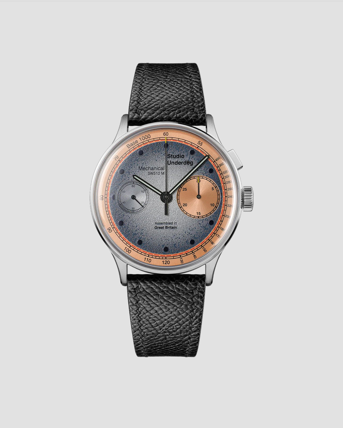 Studio Underd0g 03 SERIES Salmon Gen2 watch with textured salmon dial