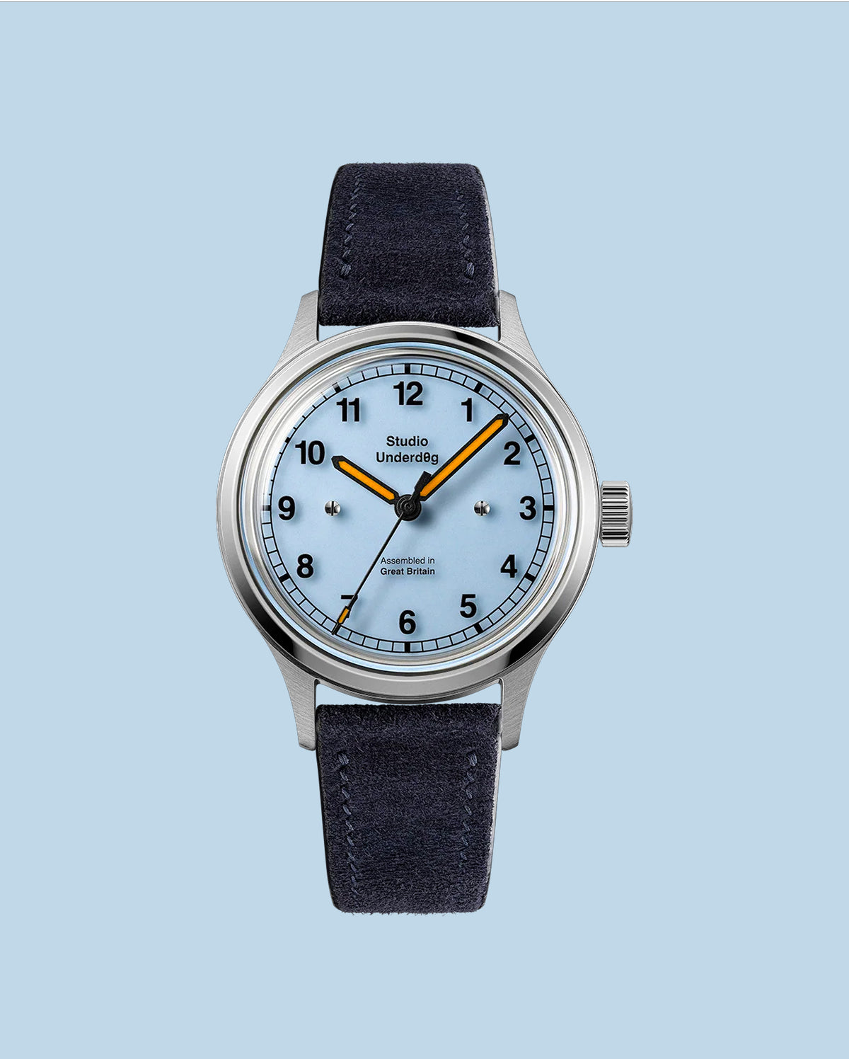Studio Underd0g 02SERIES Steffany Blue Gen2 watch - front view with turquoise dial
