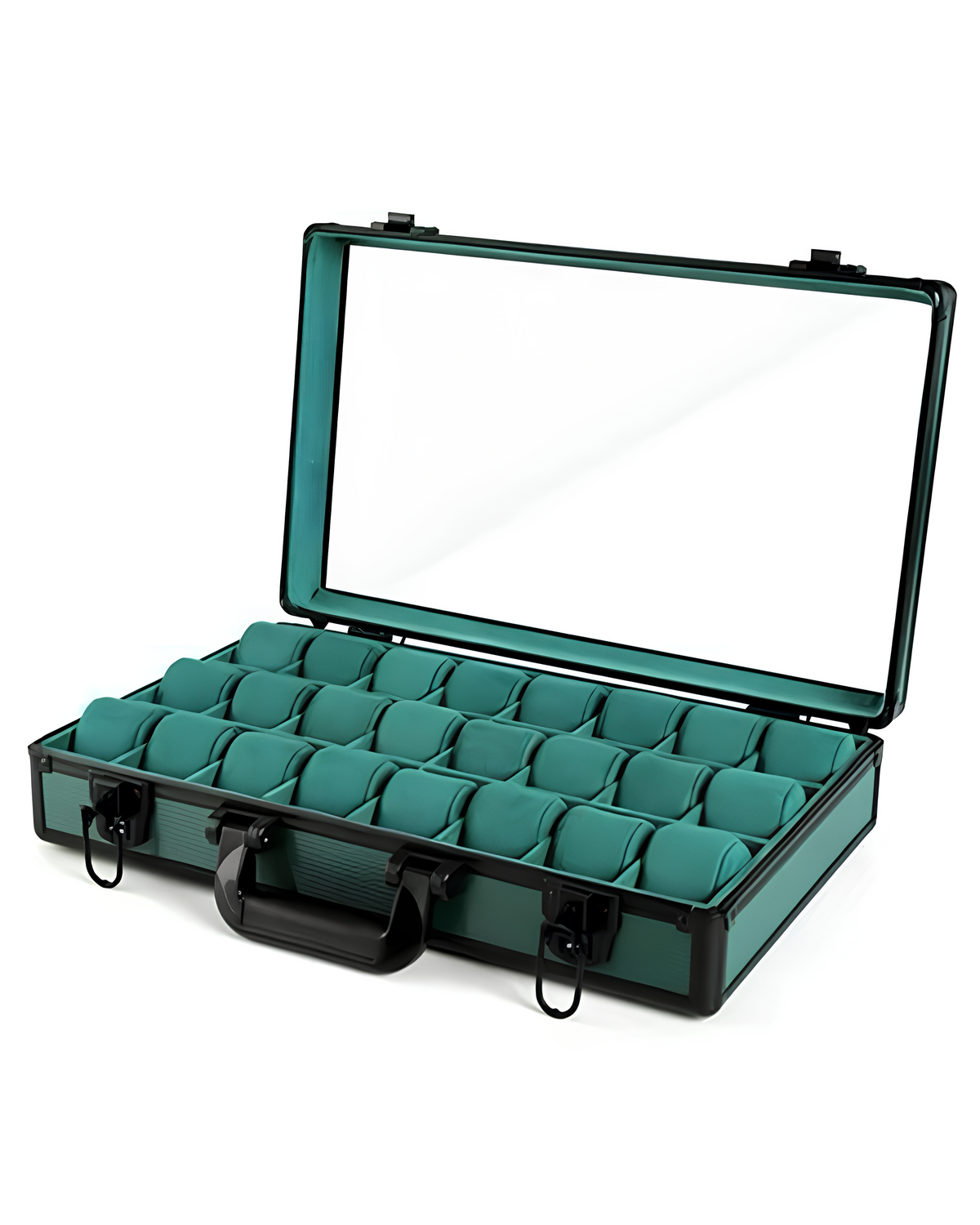 Tanti Glass 24-Watch Display Case in Green