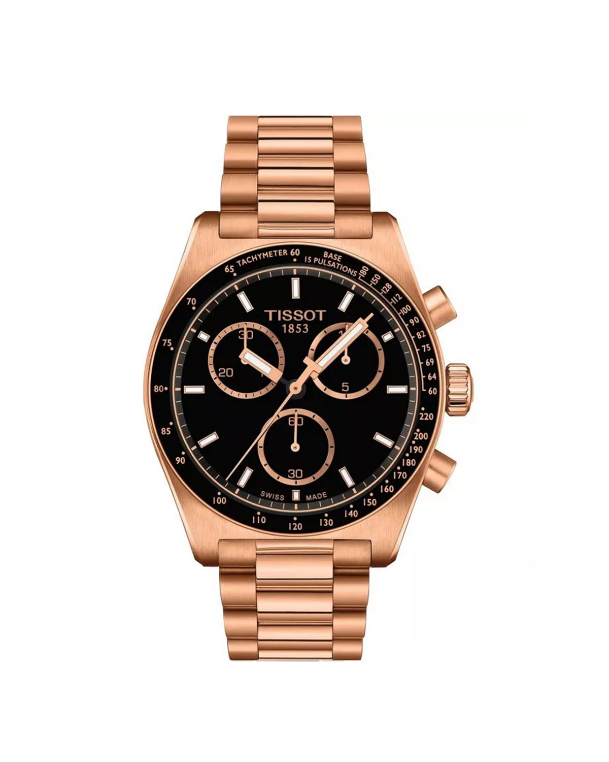 Tissot PR516 Chronograph T149.417.33.051.00 watch, front view of black dial