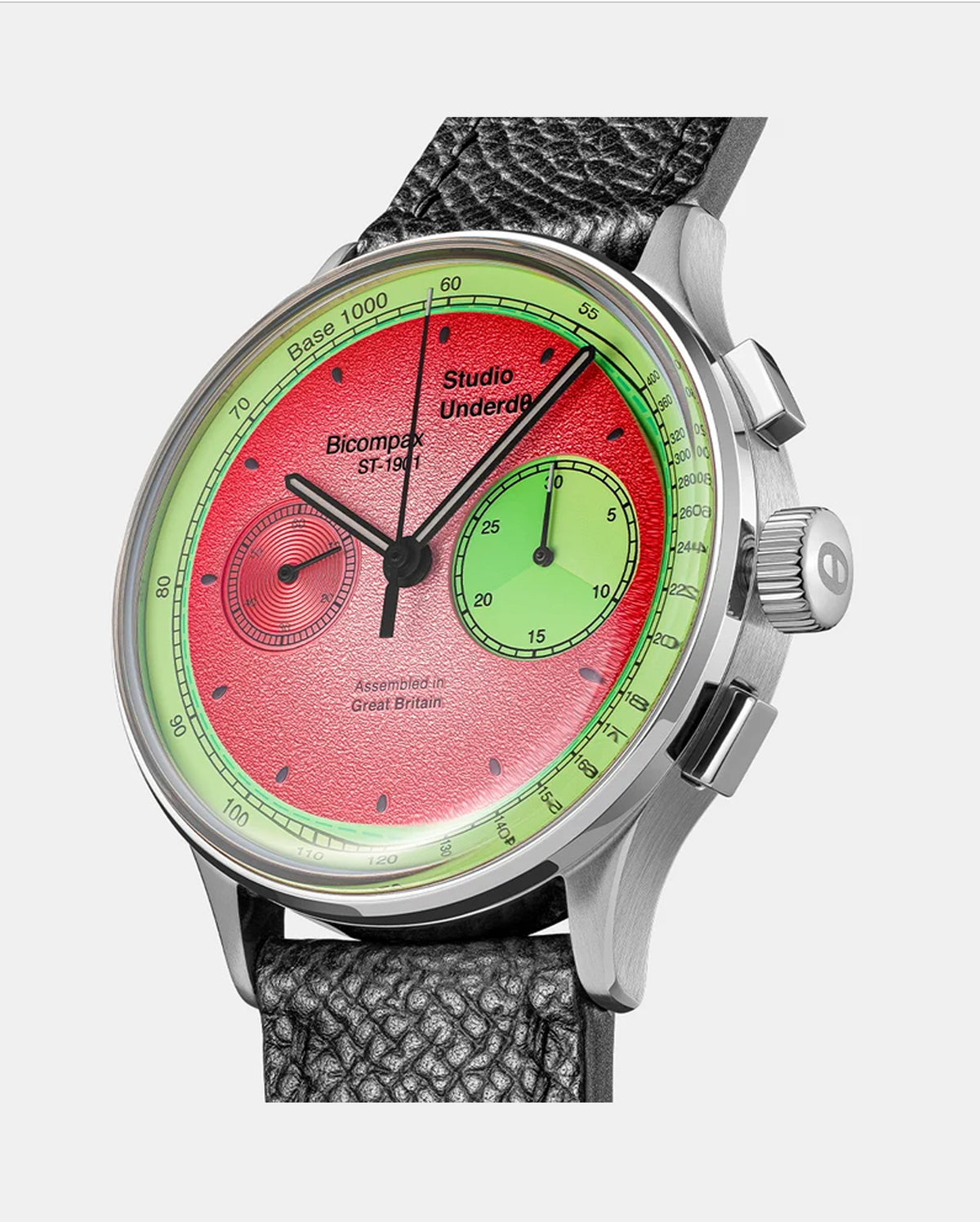 Studio Underd0g 01SERIES Watermel0n Gen3 watch - dial detail
