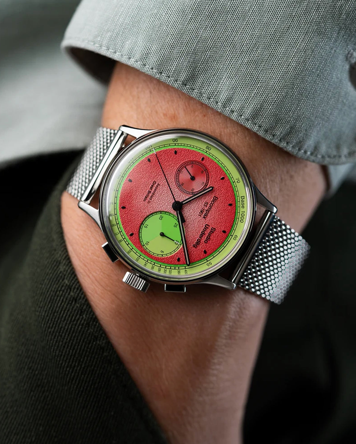 Studio Underd0g 01SERIES Watermel0n Gen3 watch - caseback view