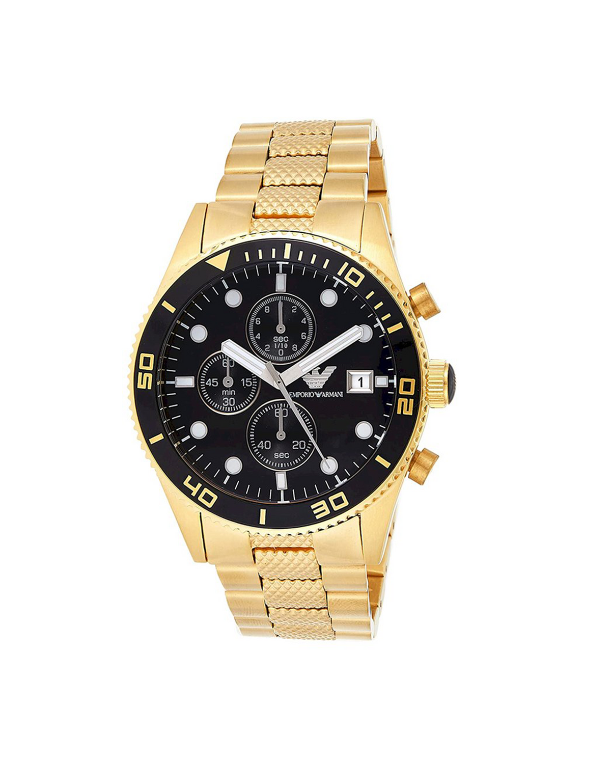 Emporio Armani AR5857 men's gold-tone chronograph watch