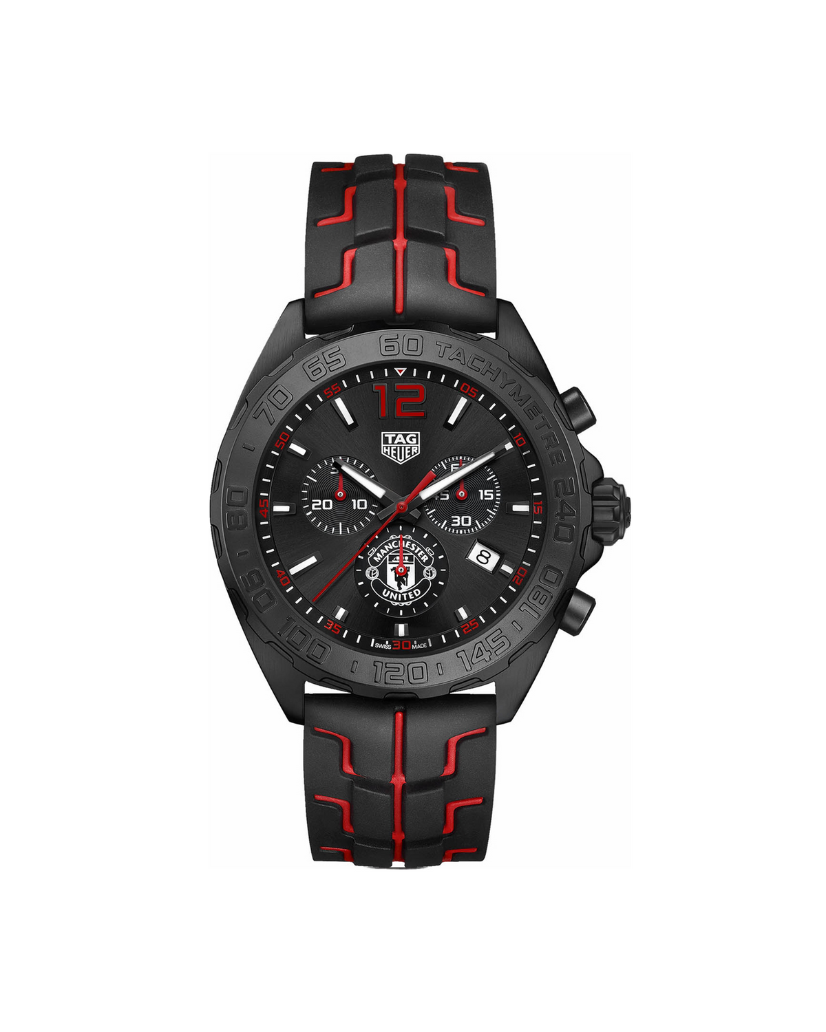TAG Heuer Formula 1 Manchester United CAZ101J.FT8027 chronograph watch, black dial with club crest