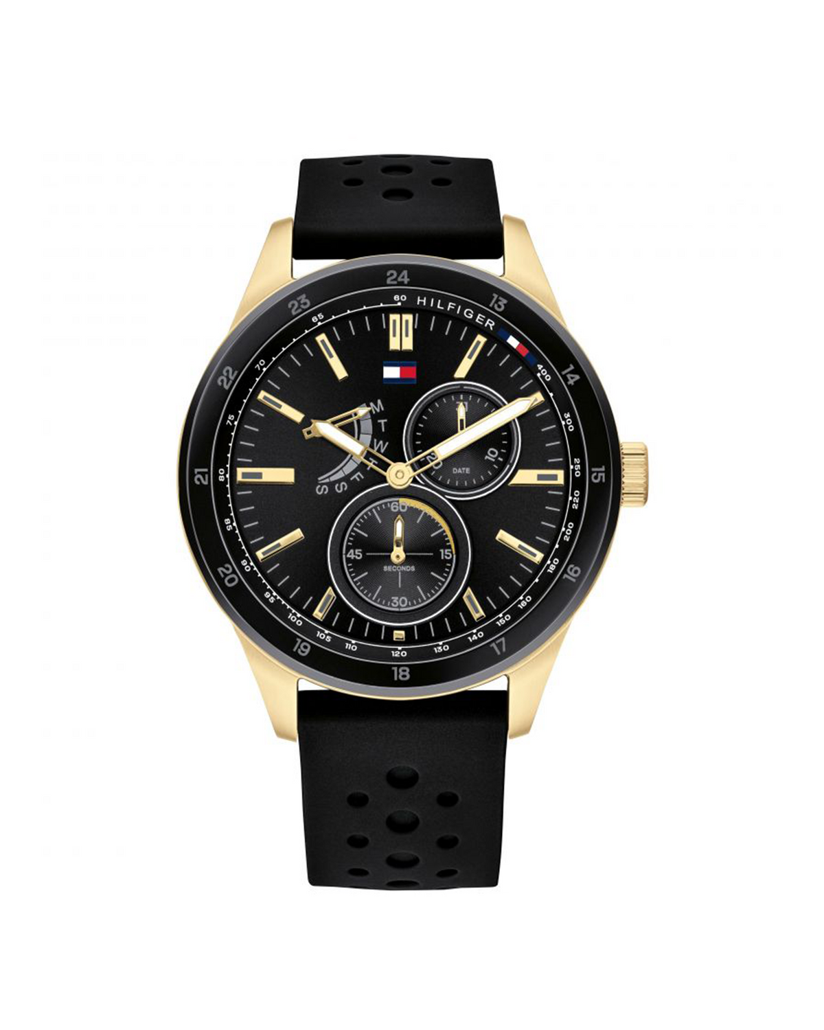 Tommy Hilfiger Austin 1791636 black dial gold-tone watch