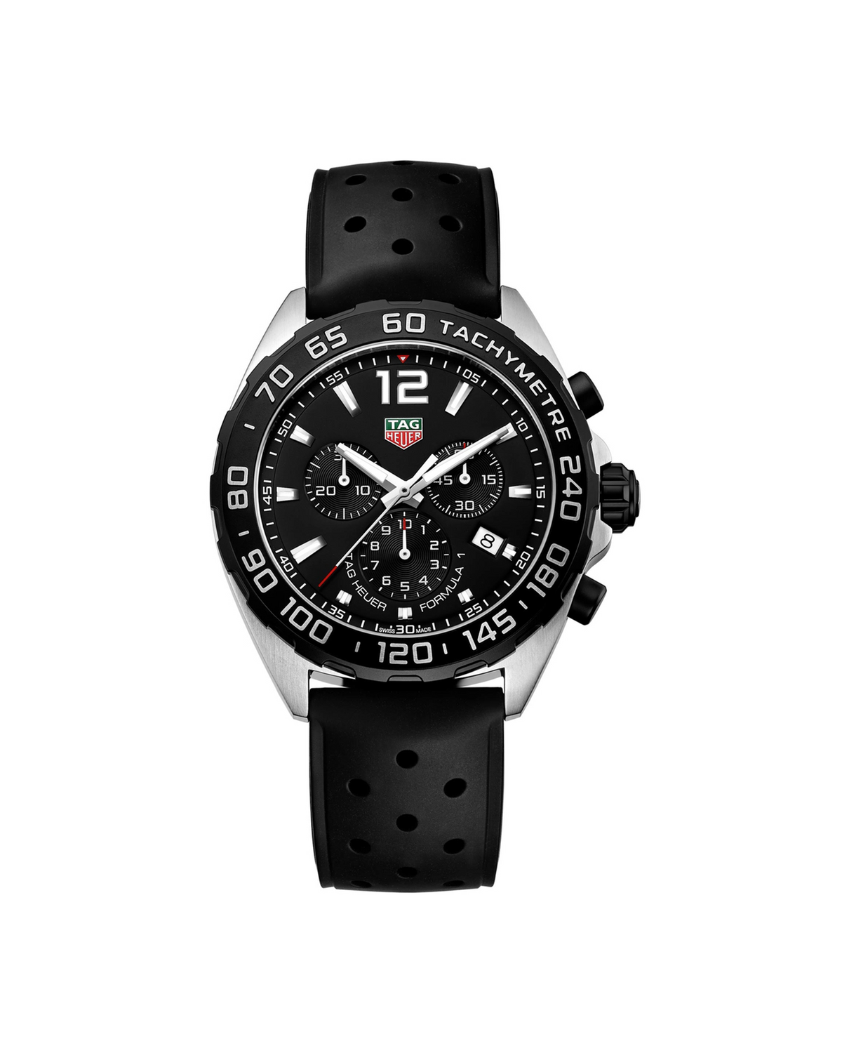 TAG Heuer Formula 1 Chronograph CAZ1010.FT8024 - front view, 43mm stainless steel case with black dial