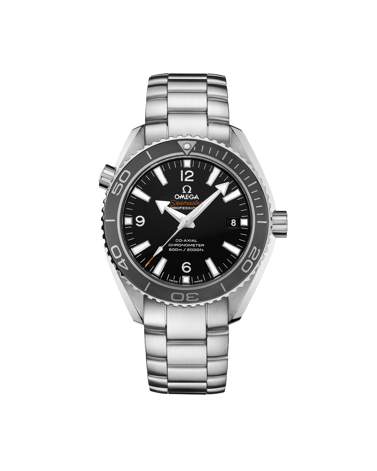 Omega Seamaster Planet Ocean 600M 232.30.42.21.01.001 - black dial with ceramic bezel, front view