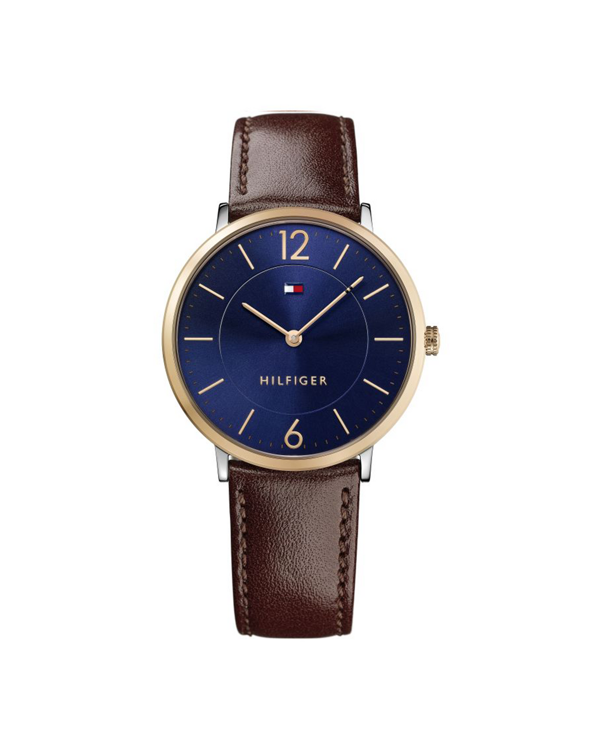 Tommy Hilfiger James 1710354 watch, dark blue dial, two-tone steel/gold case - front view