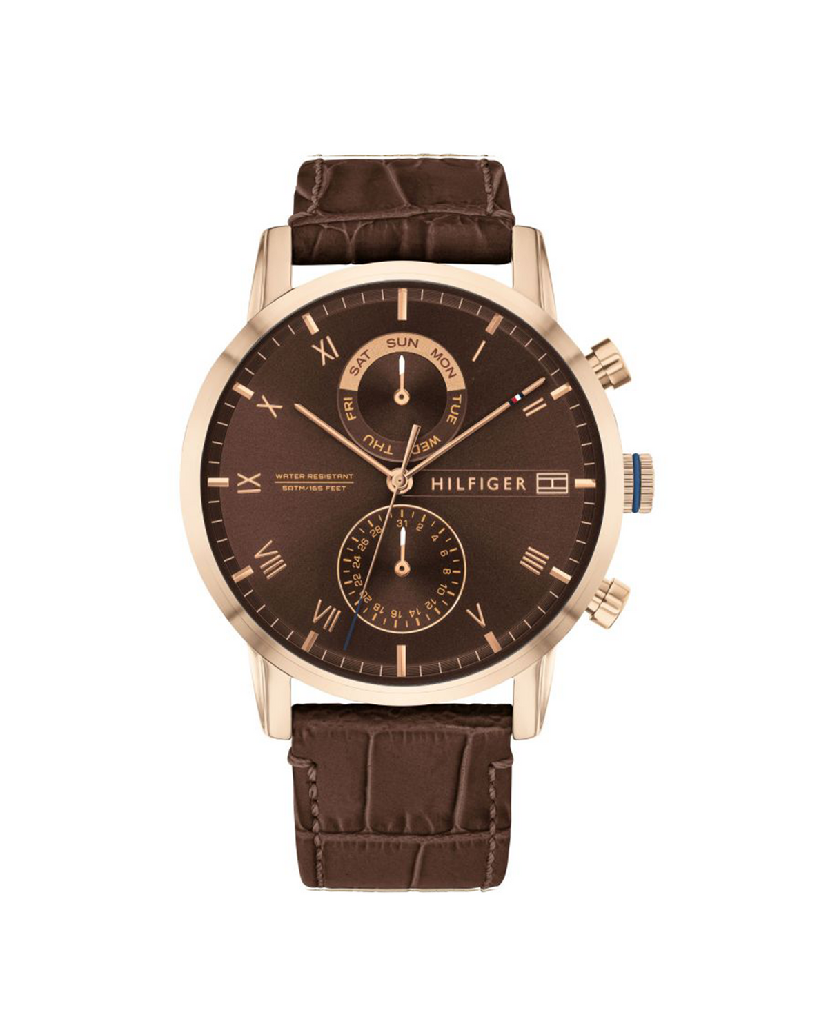 Tommy Hilfiger Kane 1710400 men's watch – plated stainless steel case, brown dial