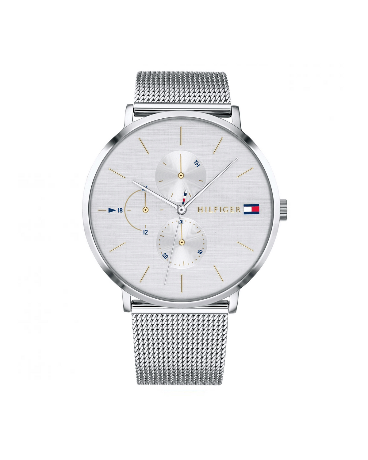 Tommy Hilfiger Jenna 1781942 - white dial stainless steel watch, front view