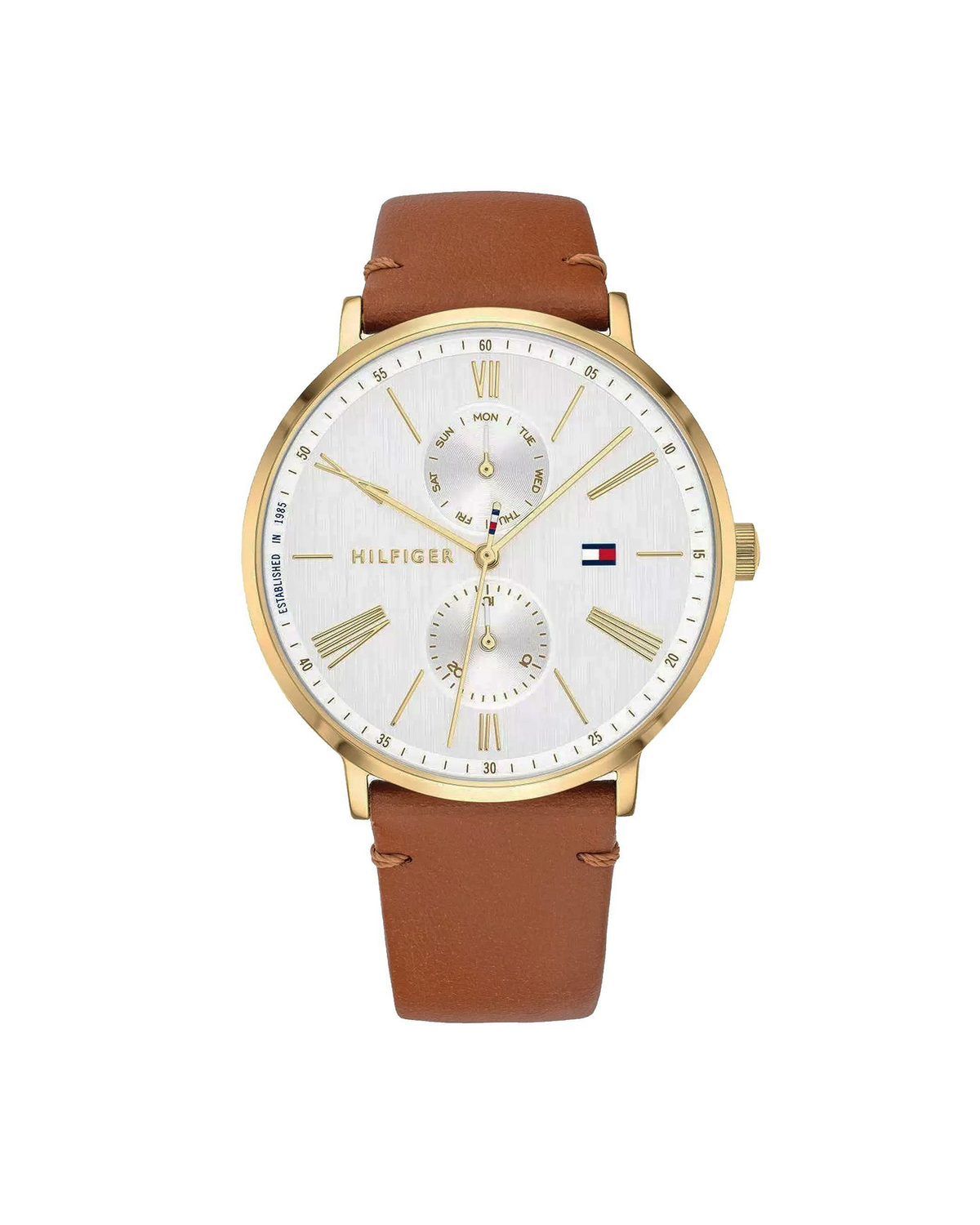 Tommy Hilfiger Jenna 1782073 gold-tone brown leather watch