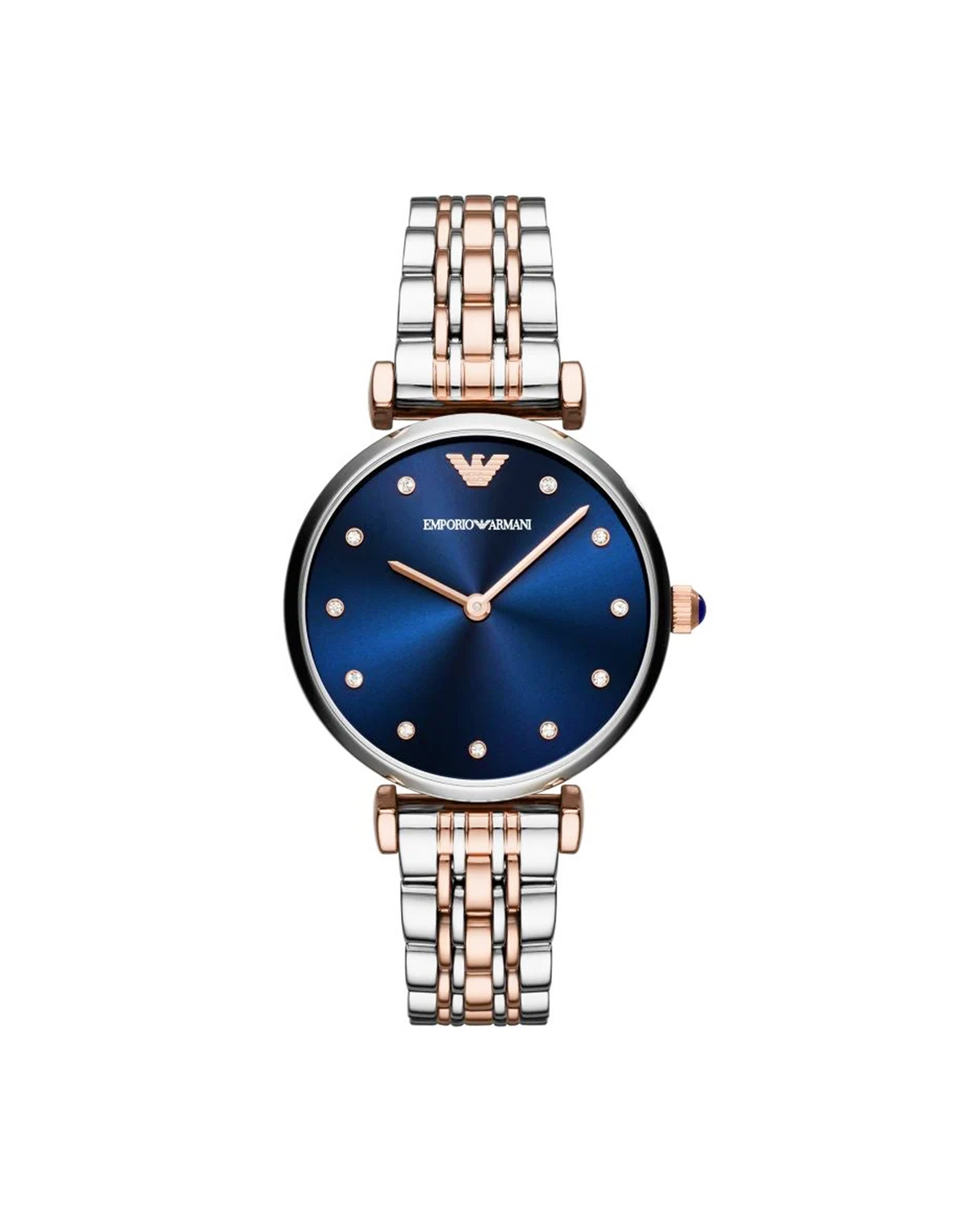 Emporio Armani AR11222 women's watch, silver-tone 22mm case, two-tone stainless steel bracelet