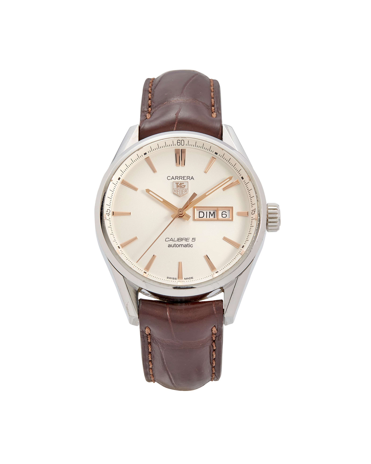 TAG Heuer Carrera WAR201D.FC6291 automatic watch, silver dial with day-date window