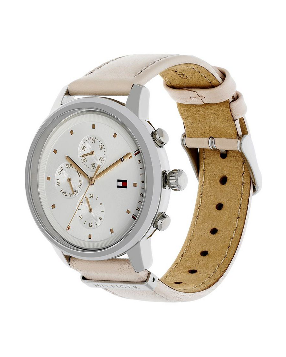 Tommy Hilfiger Blake 1781906 women's watch, pink dial, powder-pink leather strap - side view