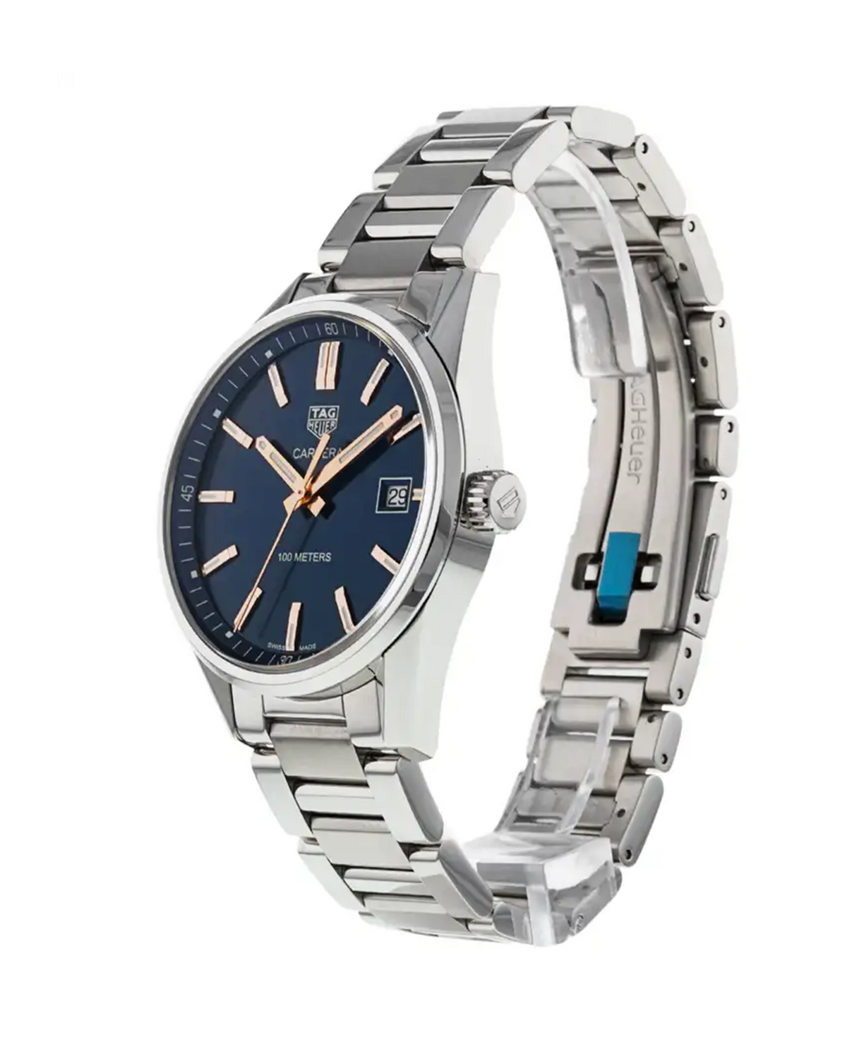 TAG Heuer Carrera WAR1112.BA0601 side view, stainless steel case and bracelet