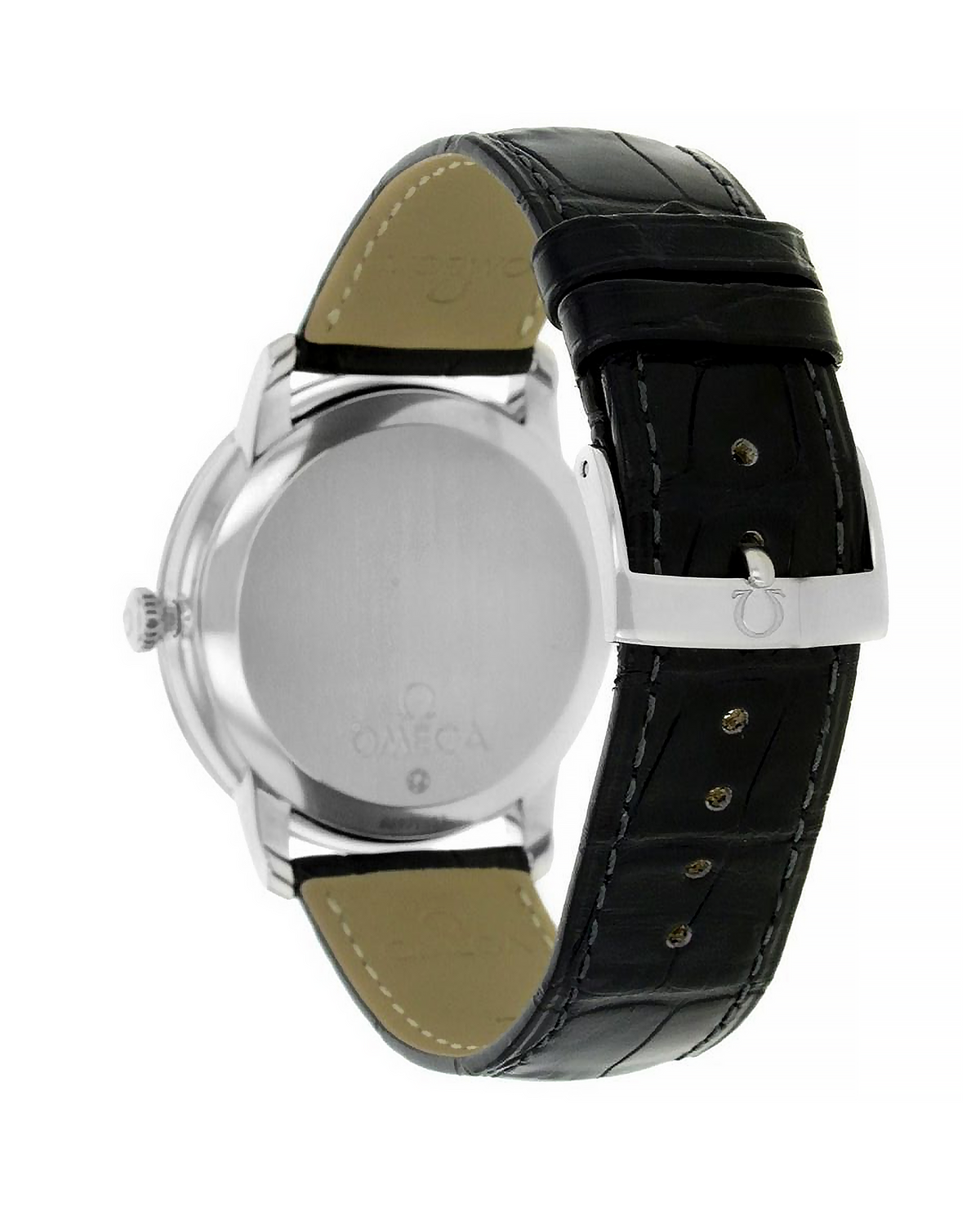 Omega De Ville Prestige Co-Axial 424.13.40.20.02.001 - case and strap detail