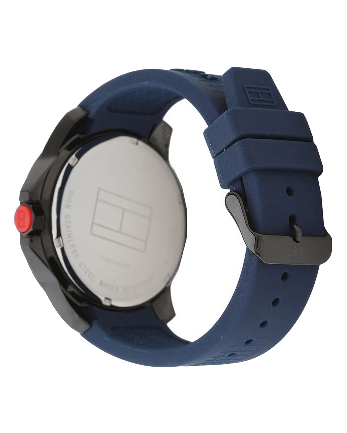 Tommy Hilfiger Cole 1790984 — 45mm stainless steel case, black dial, silicone strap