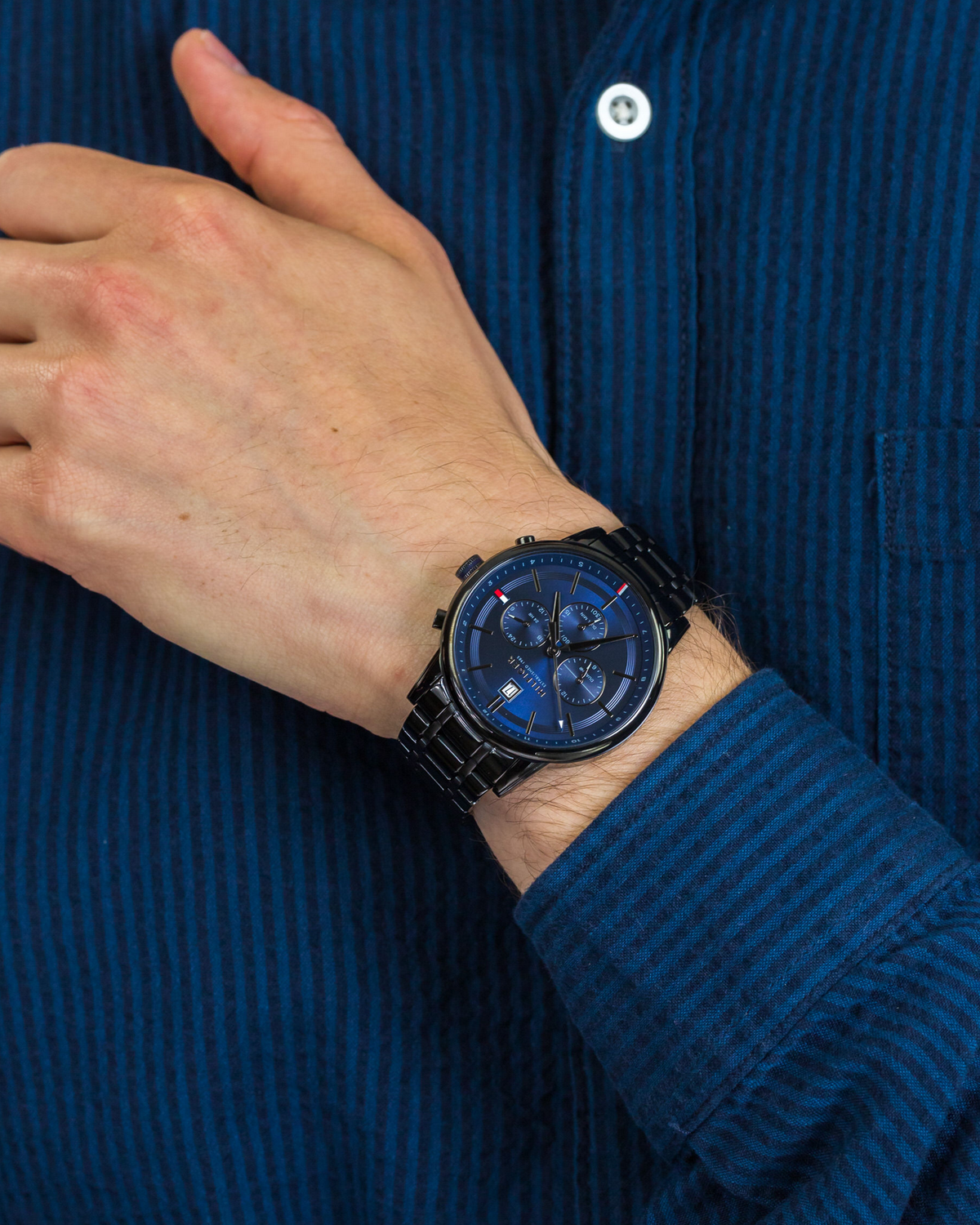 Tommy Hilfiger Kyle — 1791633 (Blue Dial, Stainless Steel)