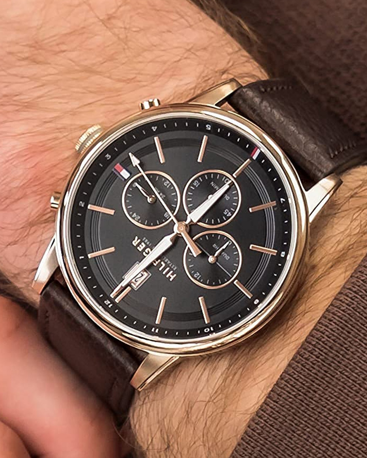 Tommy Hilfiger Kyle — 1791631 (Multi-Dial, Leather Strap)